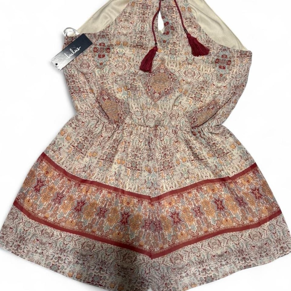 Lulus rompers & playsuits and similar multi-colored halter/drawstring style